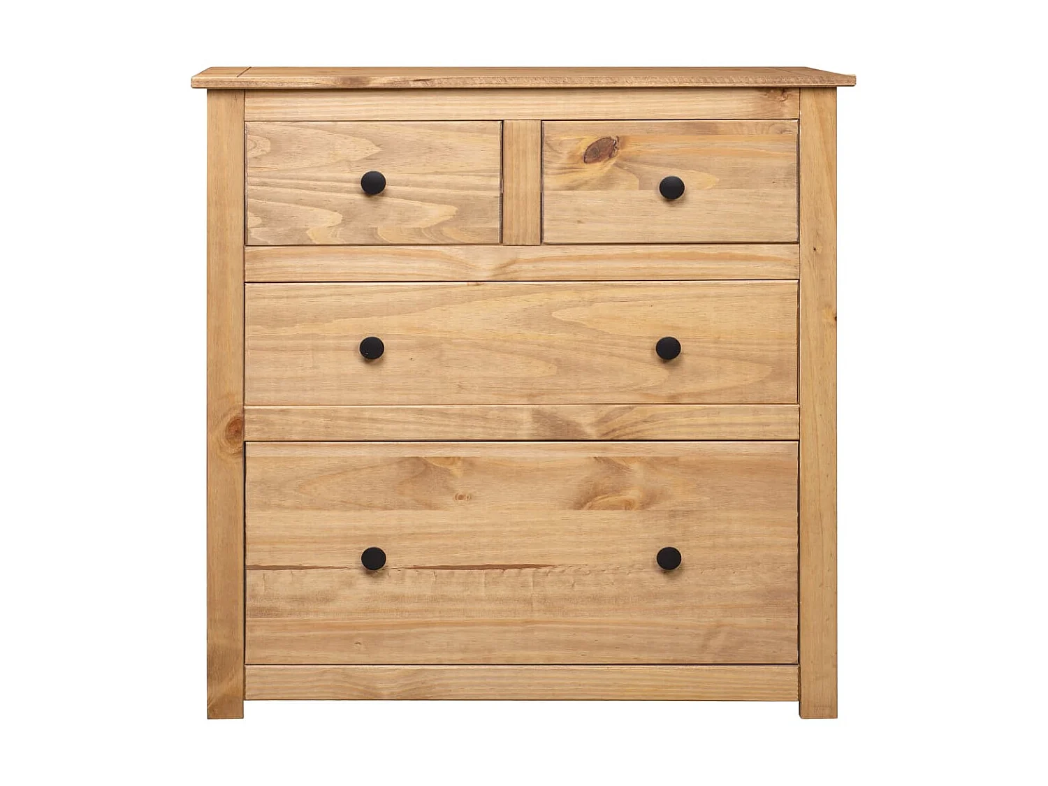 Aparador de madera maciza de pino estilo Panamá 80x40x83 cm ES83444