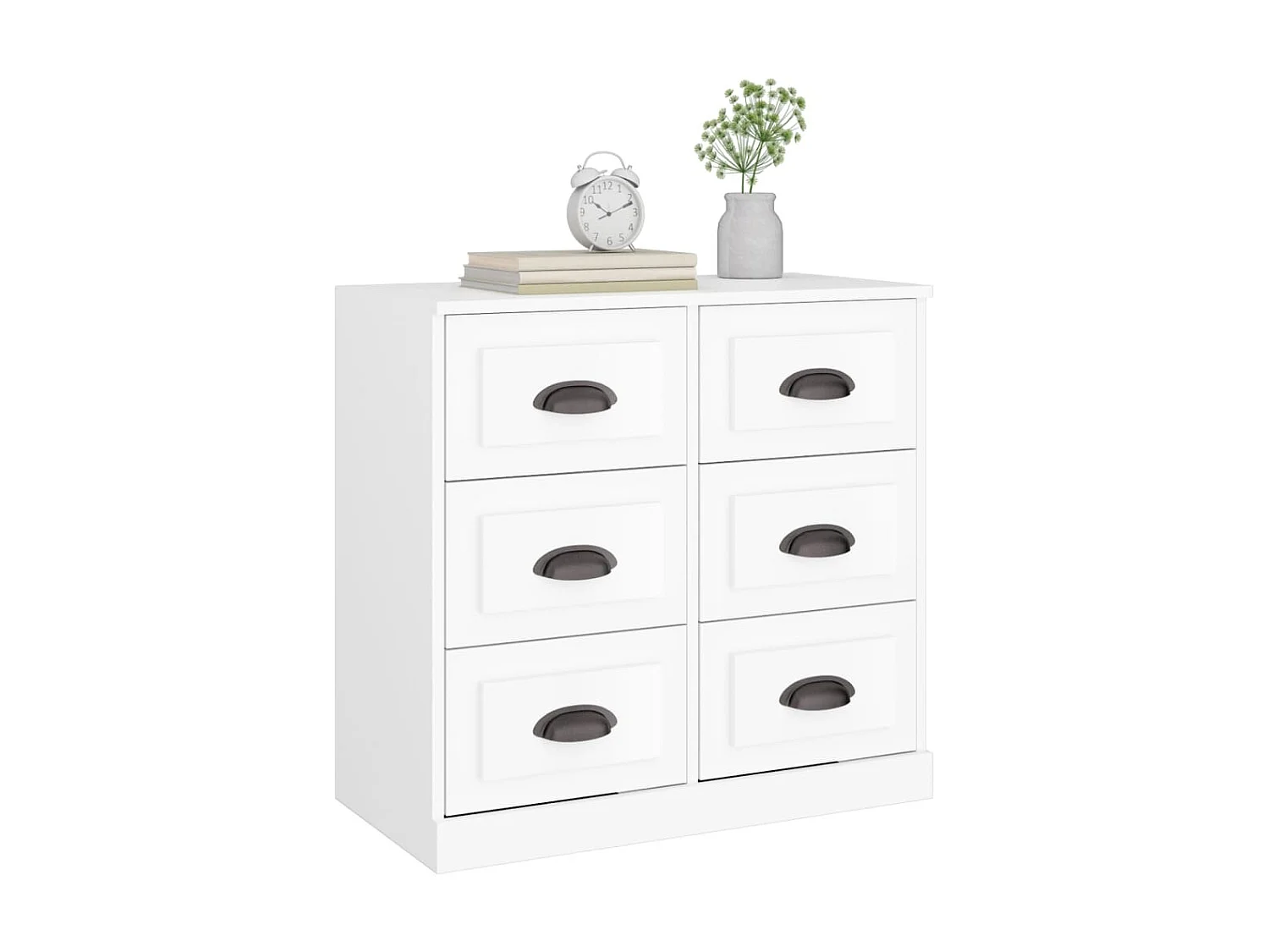Buffet blanc 70x35,5x67,5 cm bois d'ingénierie EGER44397