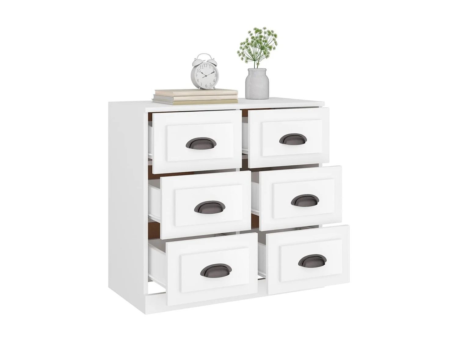 Buffet blanc 70x35,5x67,5 cm bois d'ingénierie EGER44397