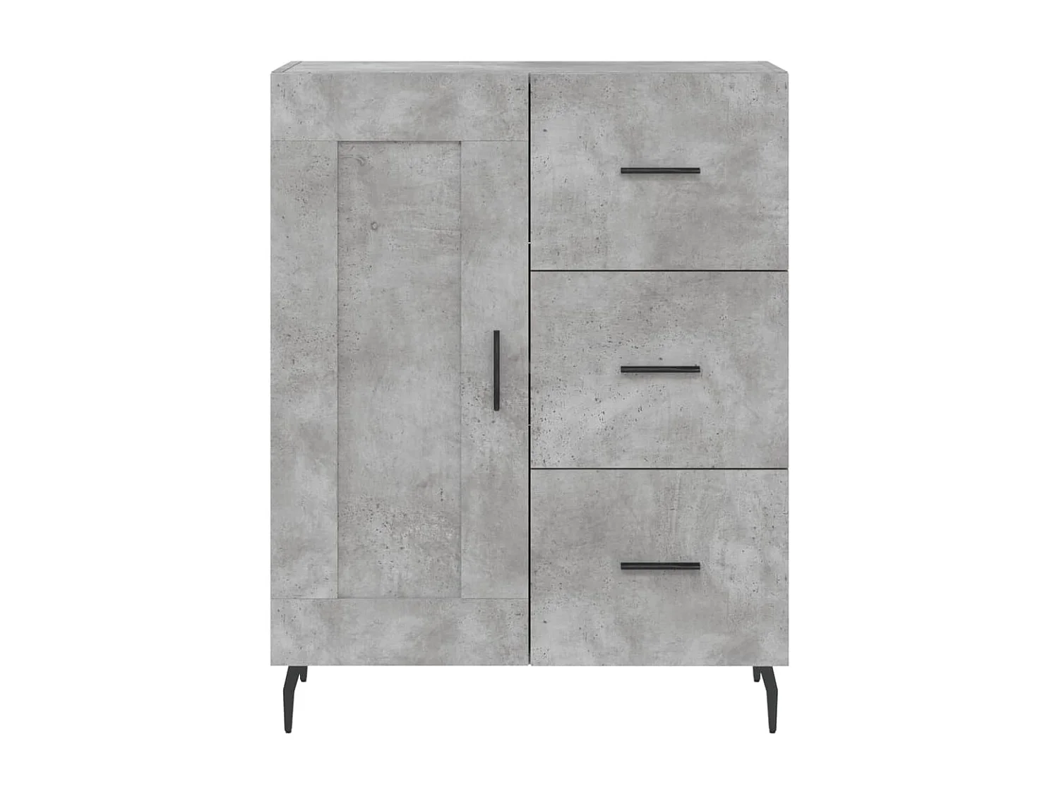 Aparador de madera de ingeniería gris hormigón 69,5x34x90 cm ES24134