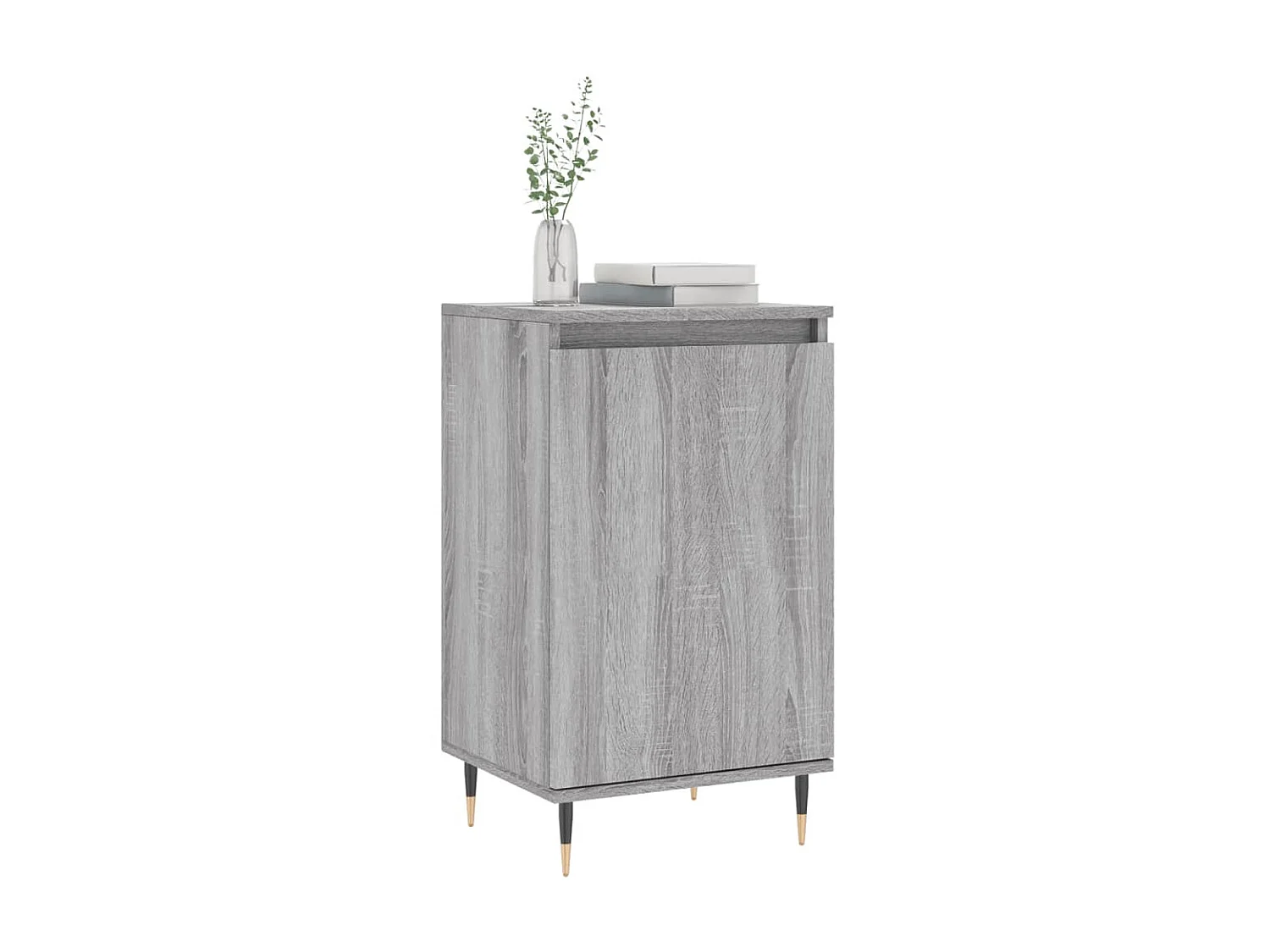 lot de 2 Buffets sonoma gris 40x35x70 cm bois d'ingénierie QWE53065