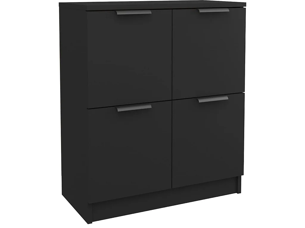 Dressoir 60x30x70 cm bewerkt hout zwart NL721289