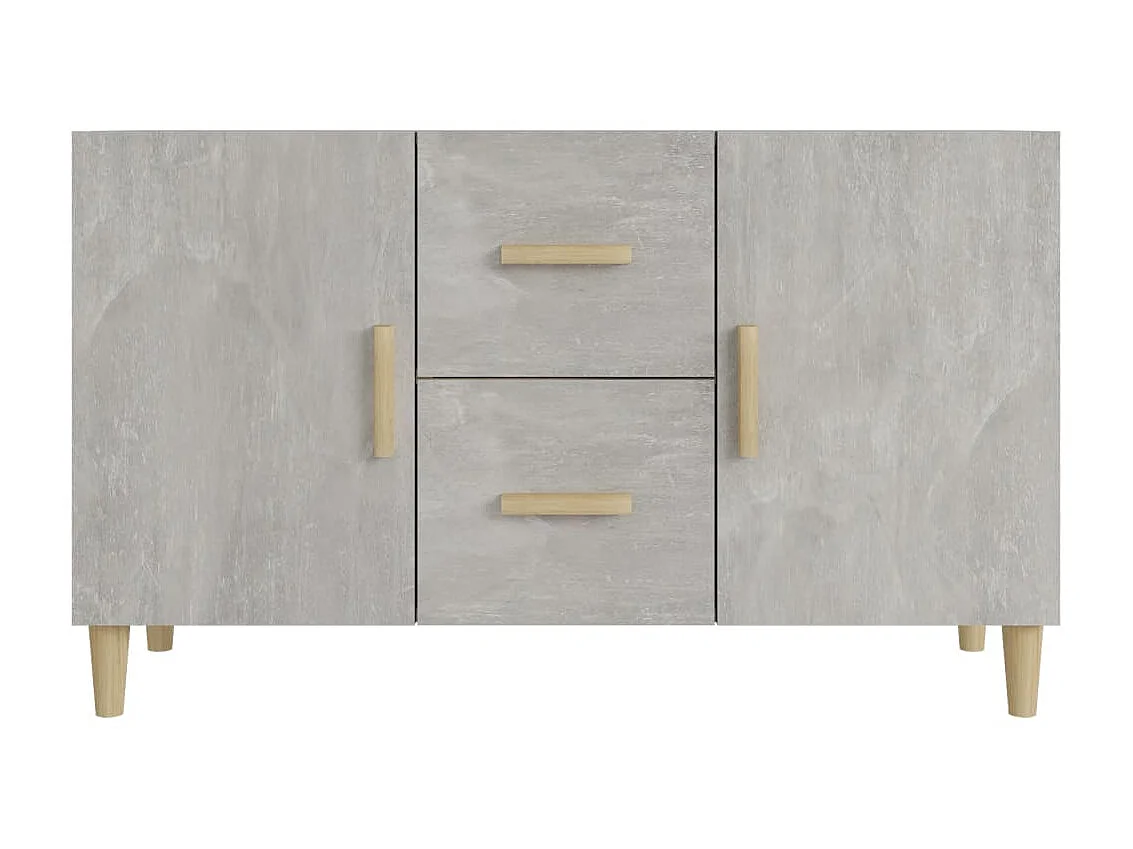 Buffet gris béton 100x36x60 cm bois d'ingénierie EGER88443