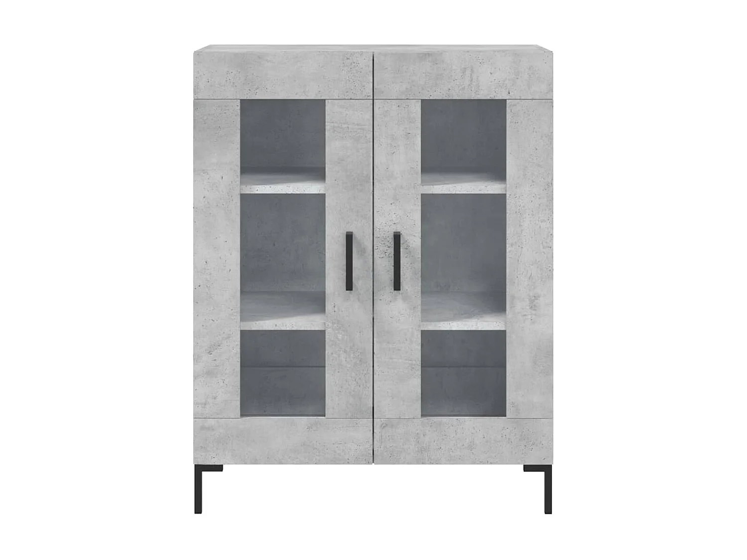 Buffet gris béton 69,5x34x90 cm bois d'ingénierie QWE74103