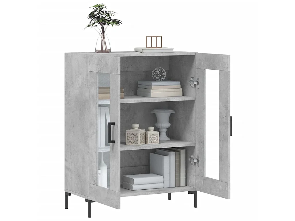 Dressoir 69,5x34x90 cm bewerkt hout betongrijs NL180139