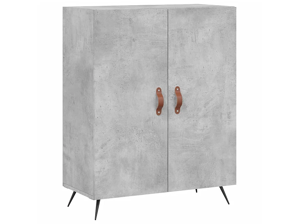 Buffet gris béton 69,5x34x90 cm bois d'ingénierie QWE86233