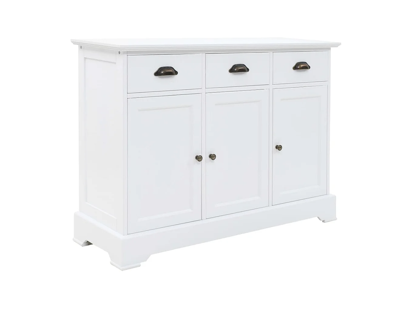 Buffet avec 3 portes MDF et Bois de pin 105x35x77,5 cm EGER92303