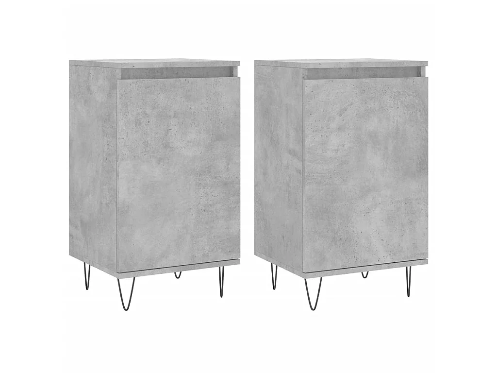 Aparadores 2 pcs 40x35x70 cm derivados de madeira cinza cimento PT664910