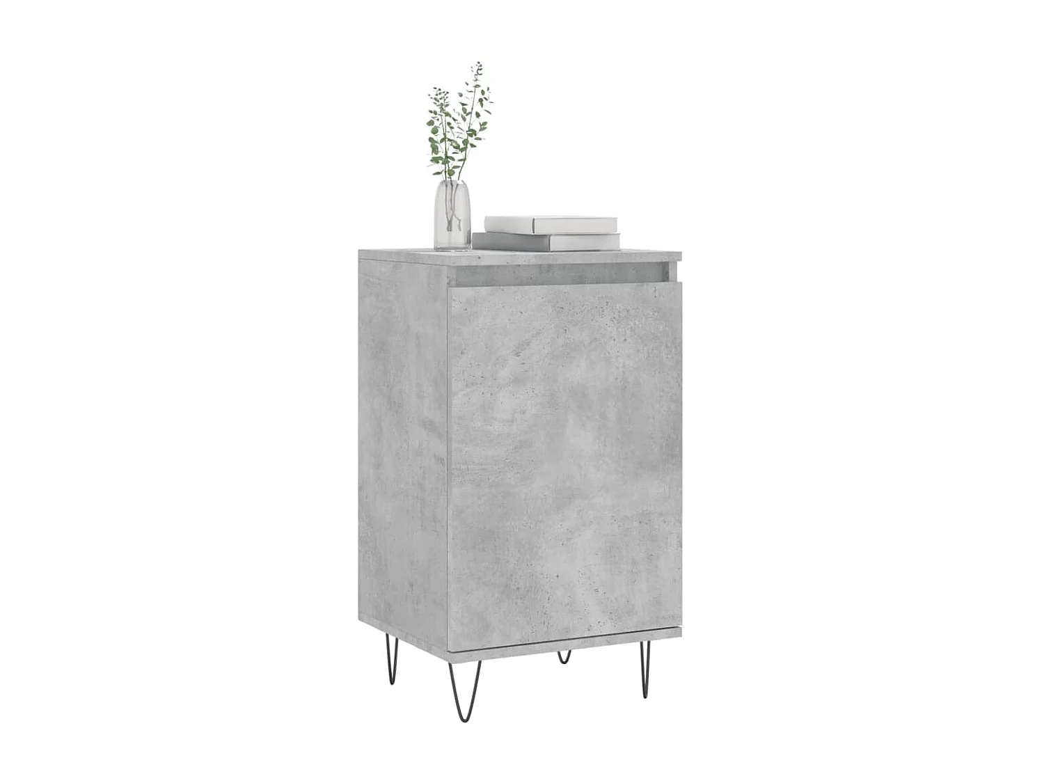 lot de 2 Buffets gris béton 40x35x70 cm bois d'ingénierie QWE82212