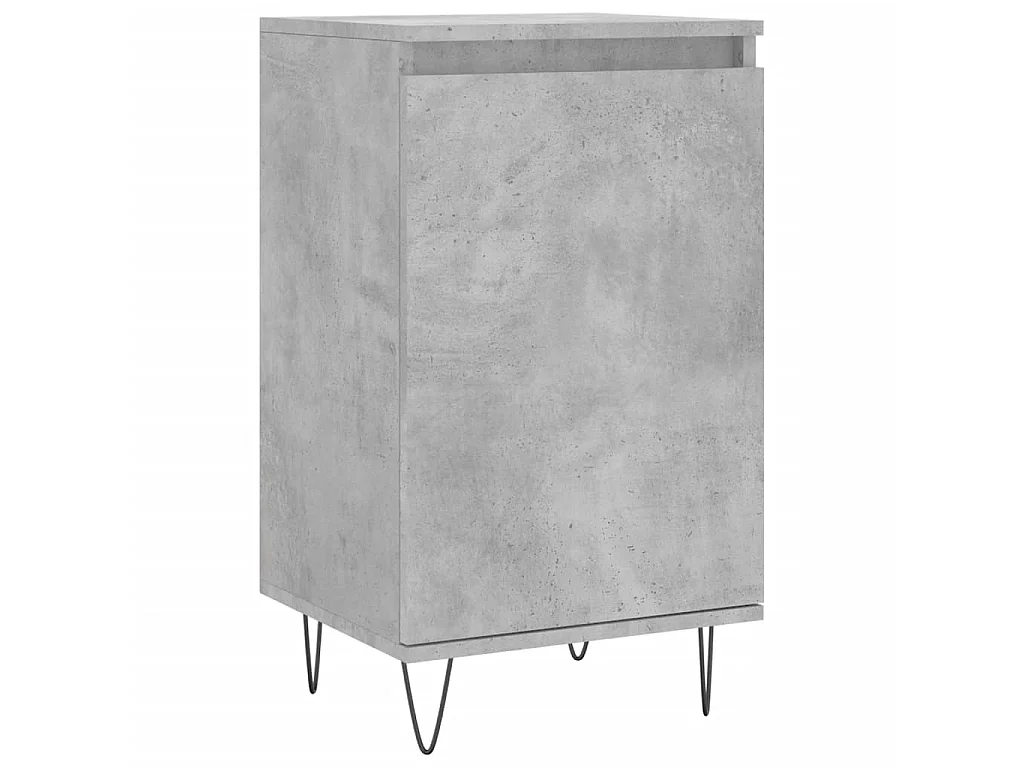 lot de 2 Buffets gris béton 40x35x70 cm bois d'ingénierie QWE82212
