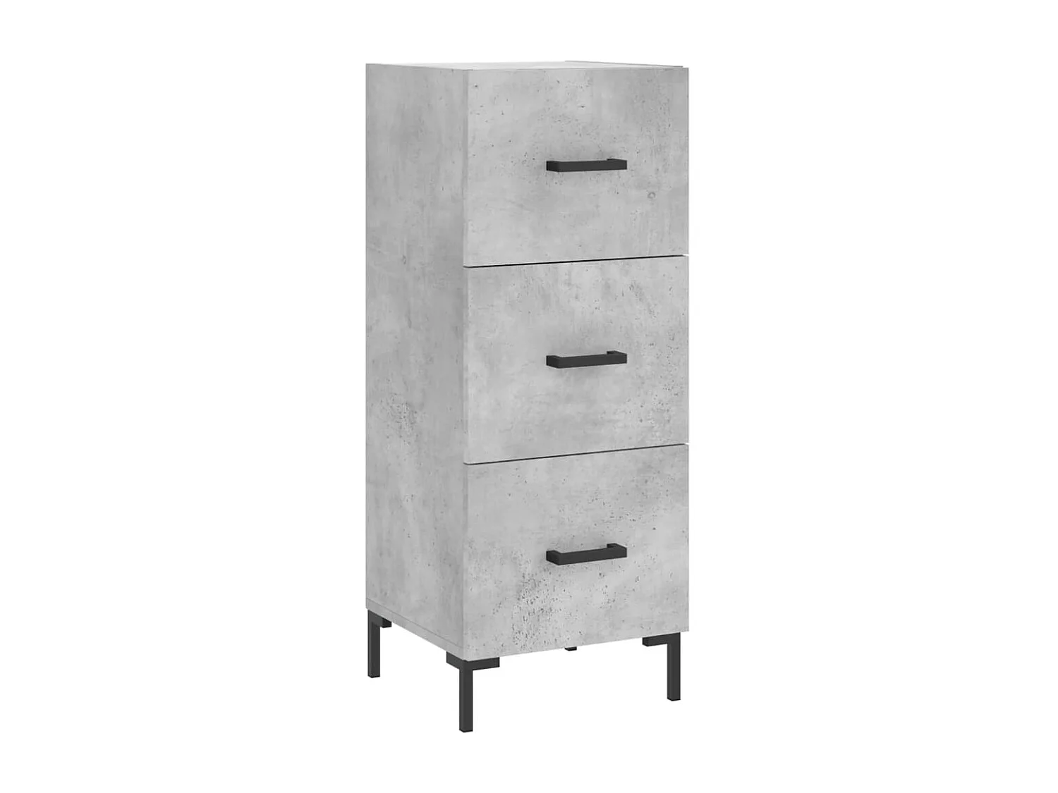 Buffet Gris béton 34,5x34x90 cm Bois d'ingénierie QWE33968