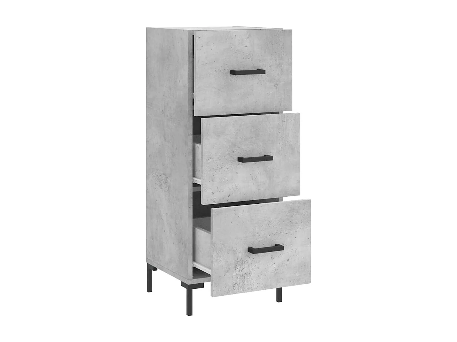 Buffet Gris béton 34,5x34x90 cm Bois d'ingénierie QWE33968