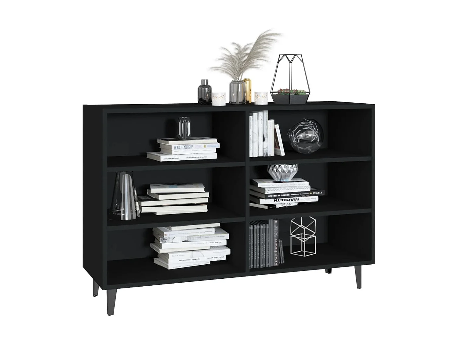 Buffet Noir 103,5x35x70 cm Aggloméré EGER49214