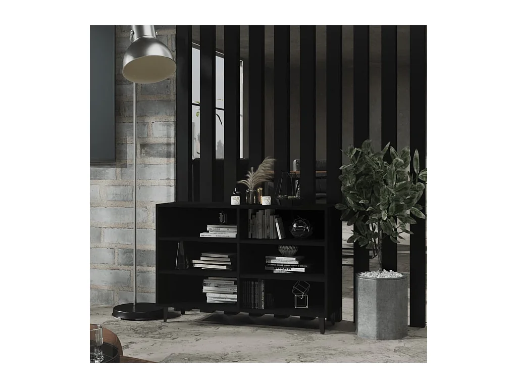 Buffet Noir 103,5x35x70 cm Aggloméré EGER49214
