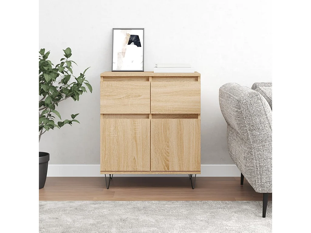 Buffet Chêne sonoma 60x35x70 cm Bois d'ingénierie QWE23568