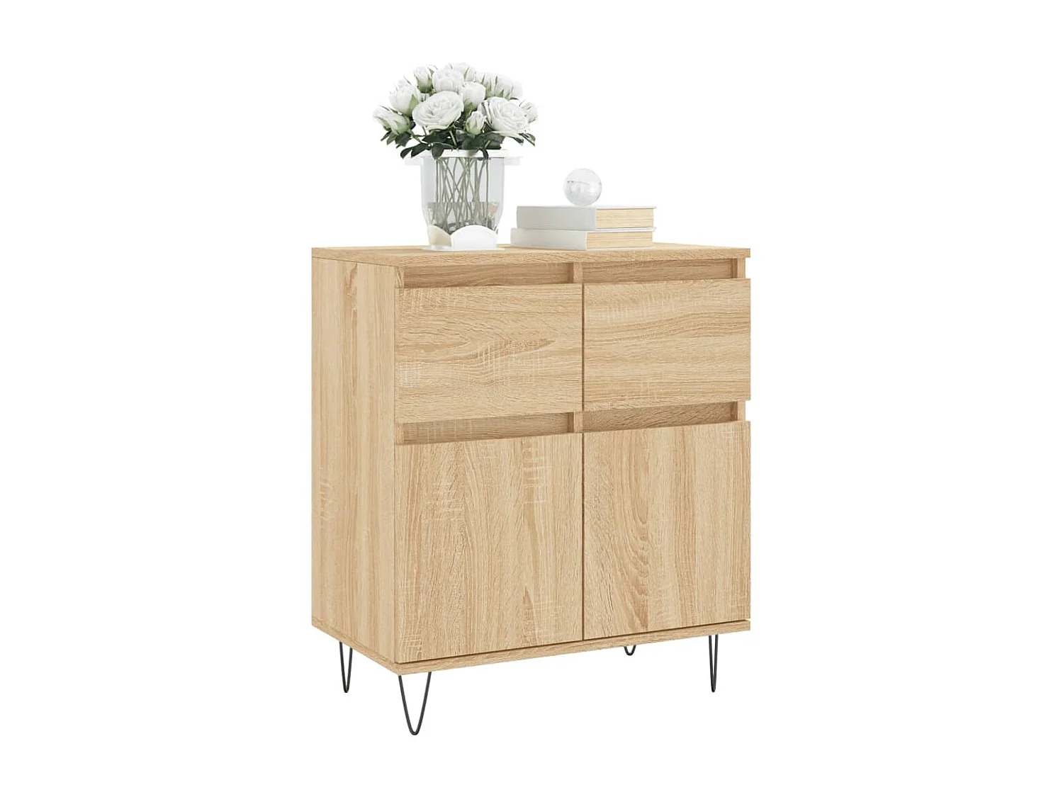 Buffet Chêne sonoma 60x35x70 cm Bois d'ingénierie QWE23568
