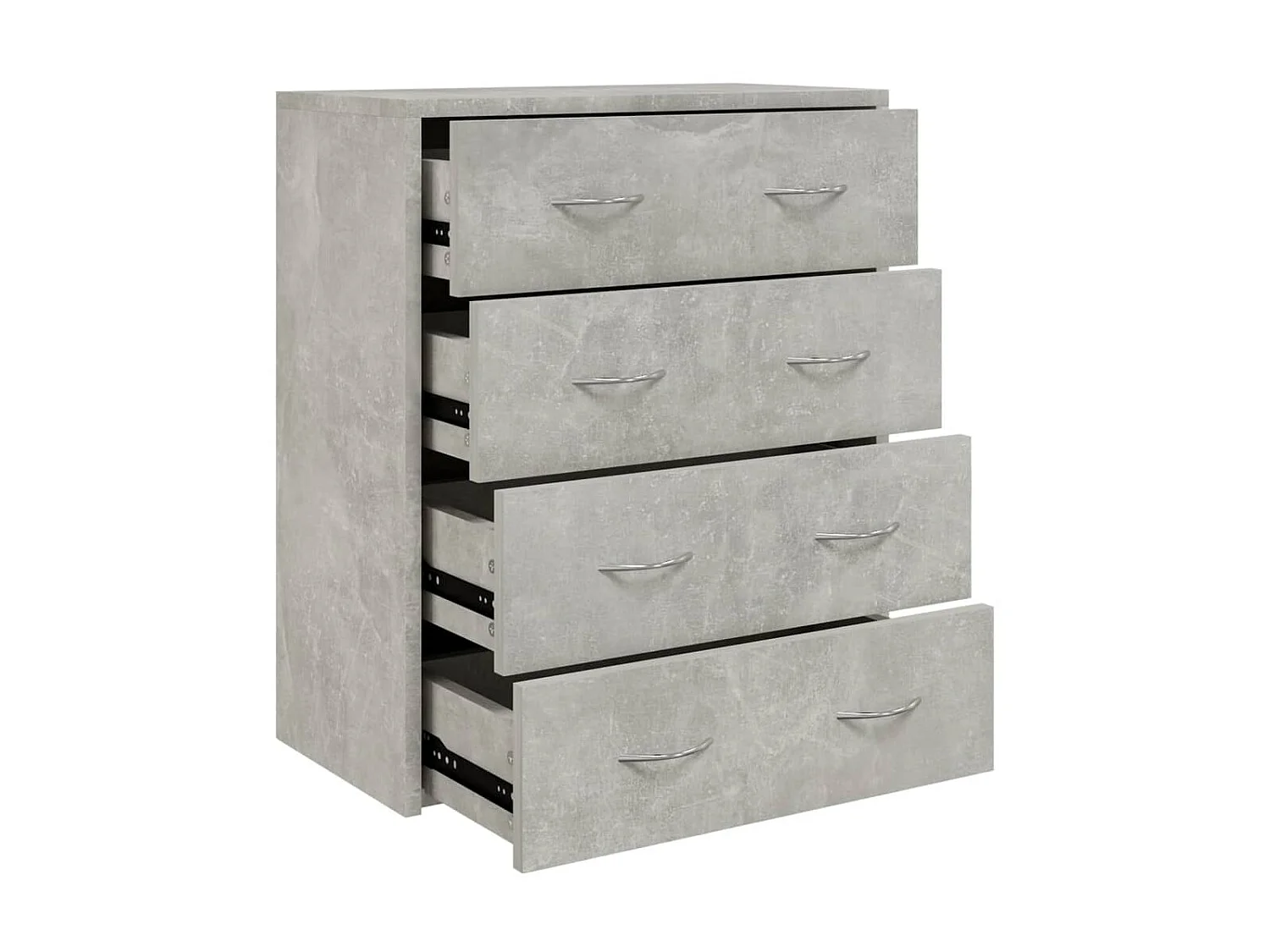 Aparador com 4 gavetas 60x30,5x71 cm cinzento cimento PT473288