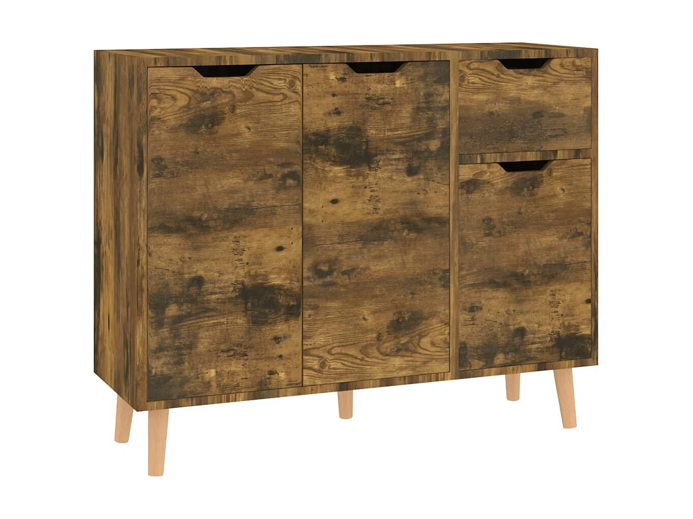 Buffet chêne fumé 90x30x72 cm bois d'ingénierie EGER29218