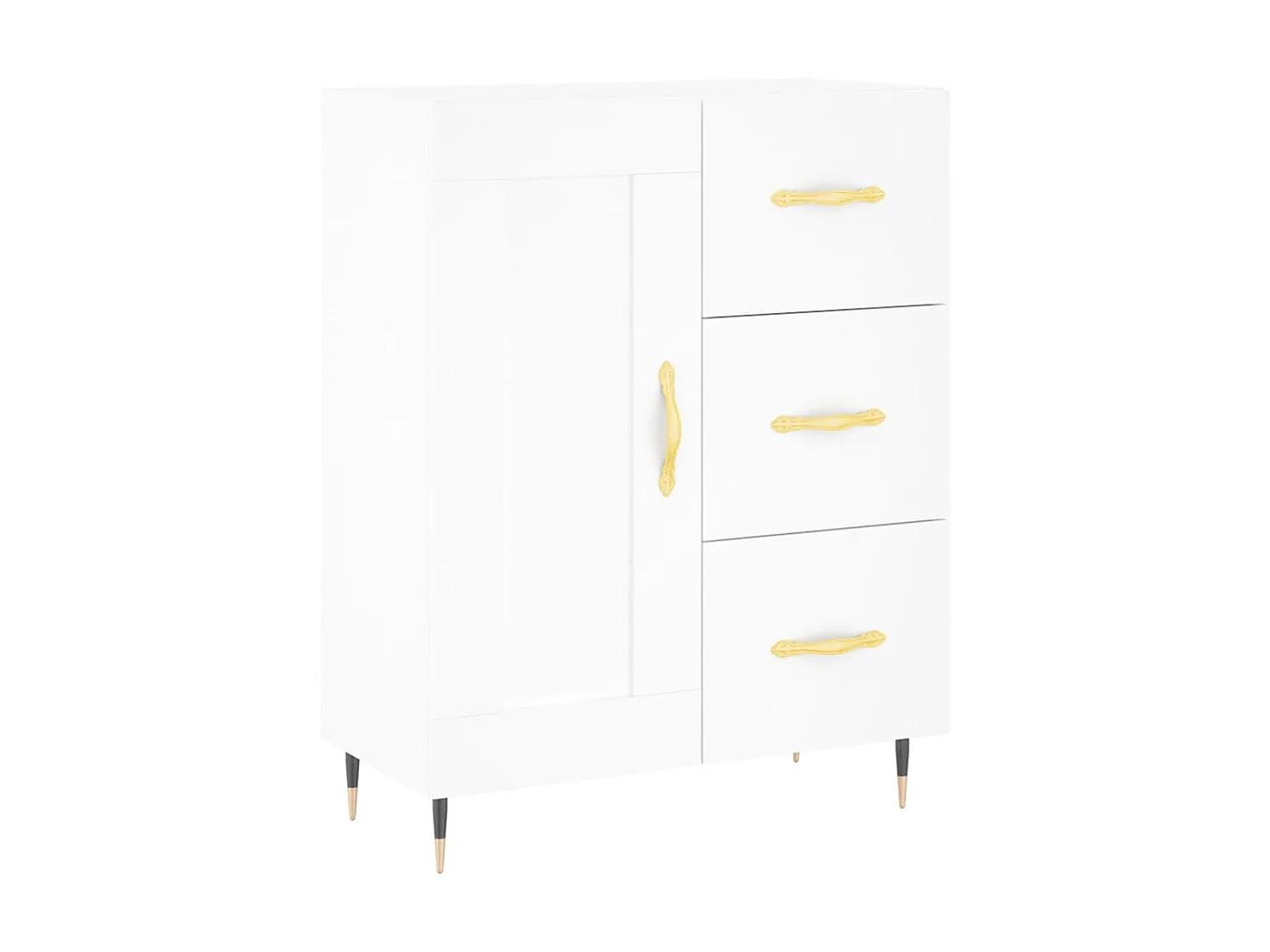 Buffet blanc 69,5x34x90 cm bois d'ingénierie QWE89369