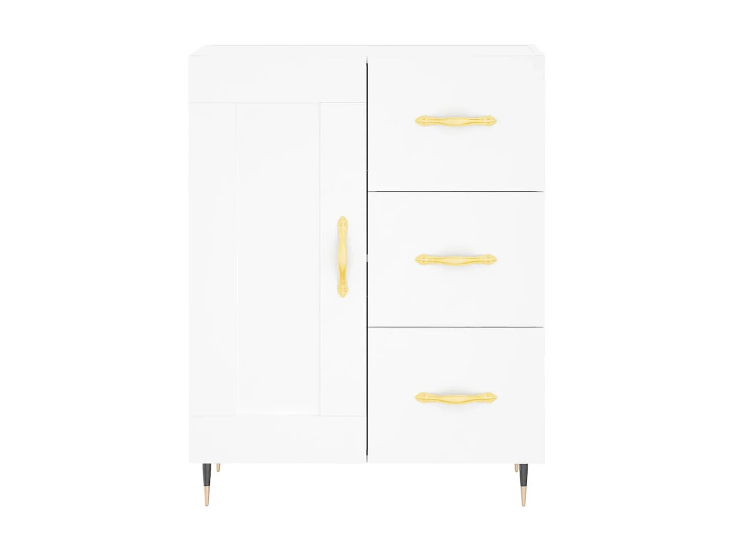 Buffet blanc 69,5x34x90 cm bois d'ingénierie QWE89369