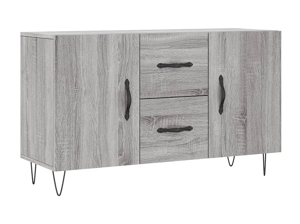 Buffet sonoma gris 100x36x60 cm bois d'ingénierie QWE37421