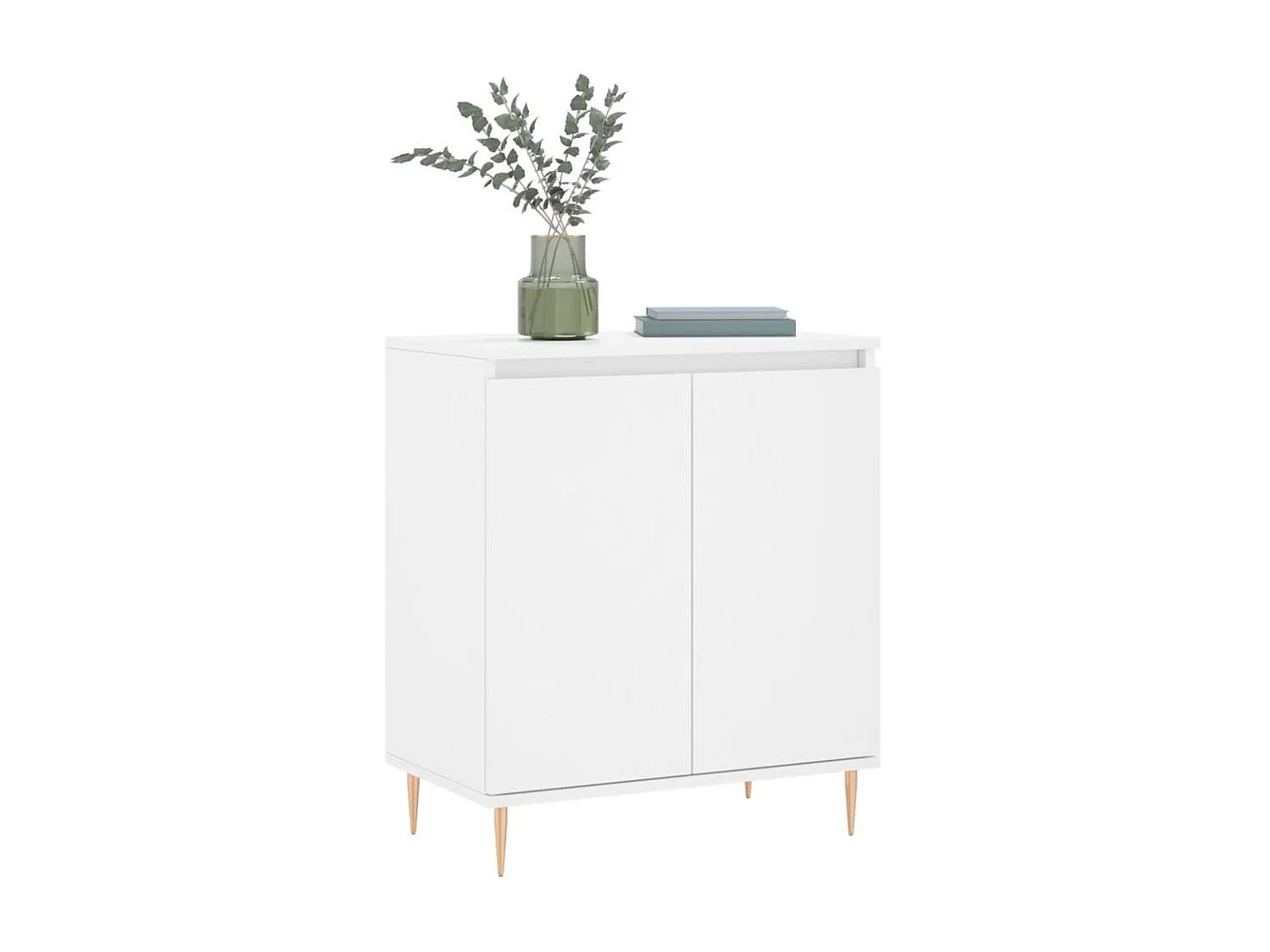 Buffet Blanc 60x35x70 cm Bois d'ingénierie QWE47889