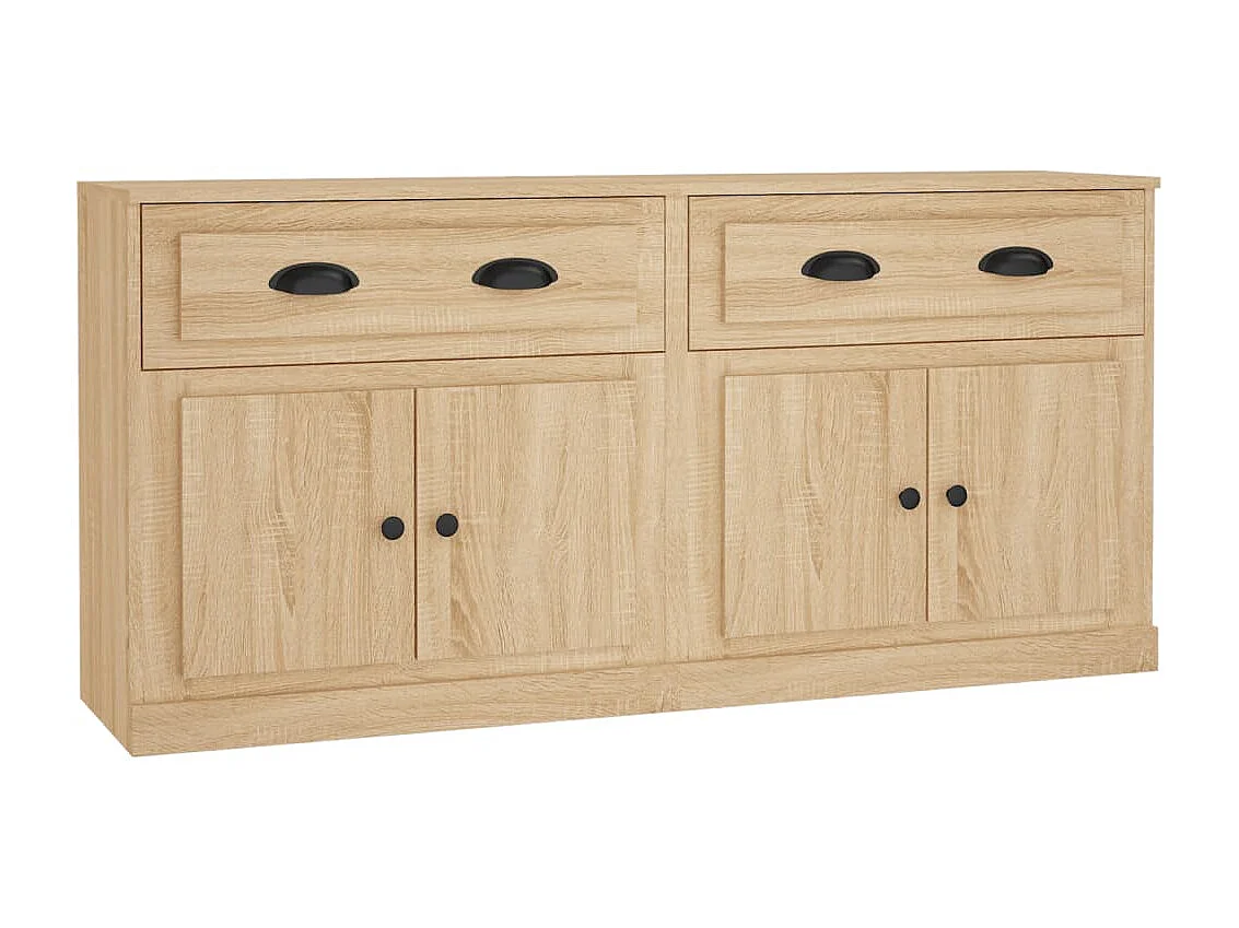 Buffets 2 pcs chêne sonoma bois d'ingénierie EGER40649