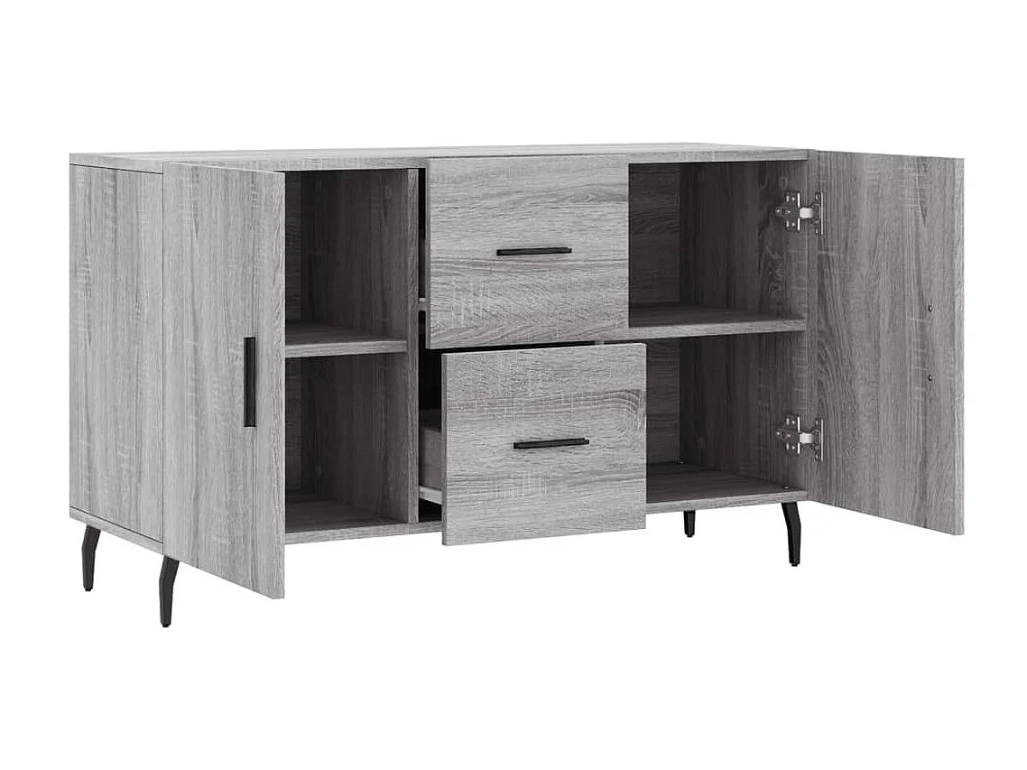 Buffet sonoma gris 100x36x60 cm bois d'ingénierie QWE72492