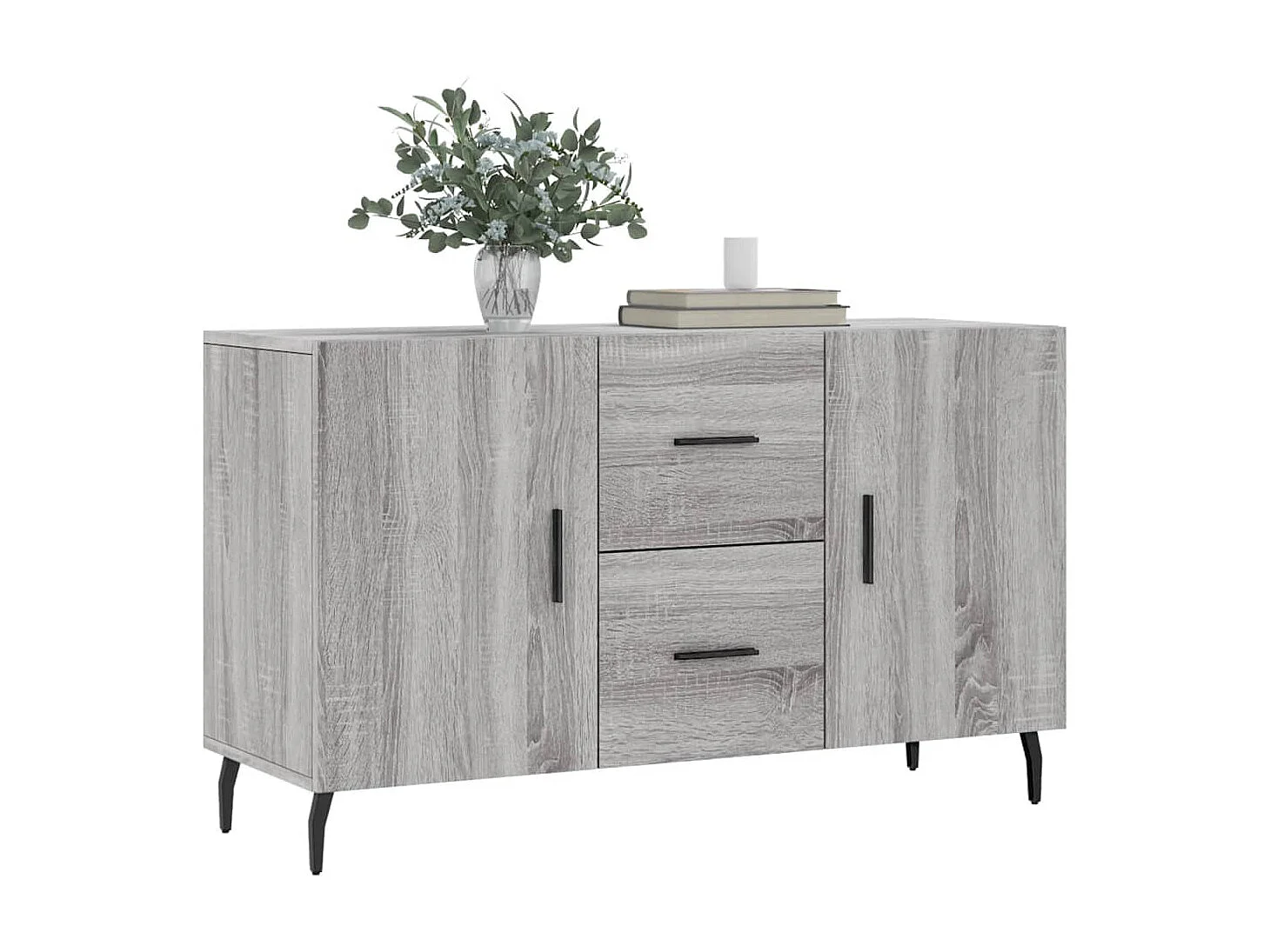 Buffet sonoma gris 100x36x60 cm bois d'ingénierie QWE72492