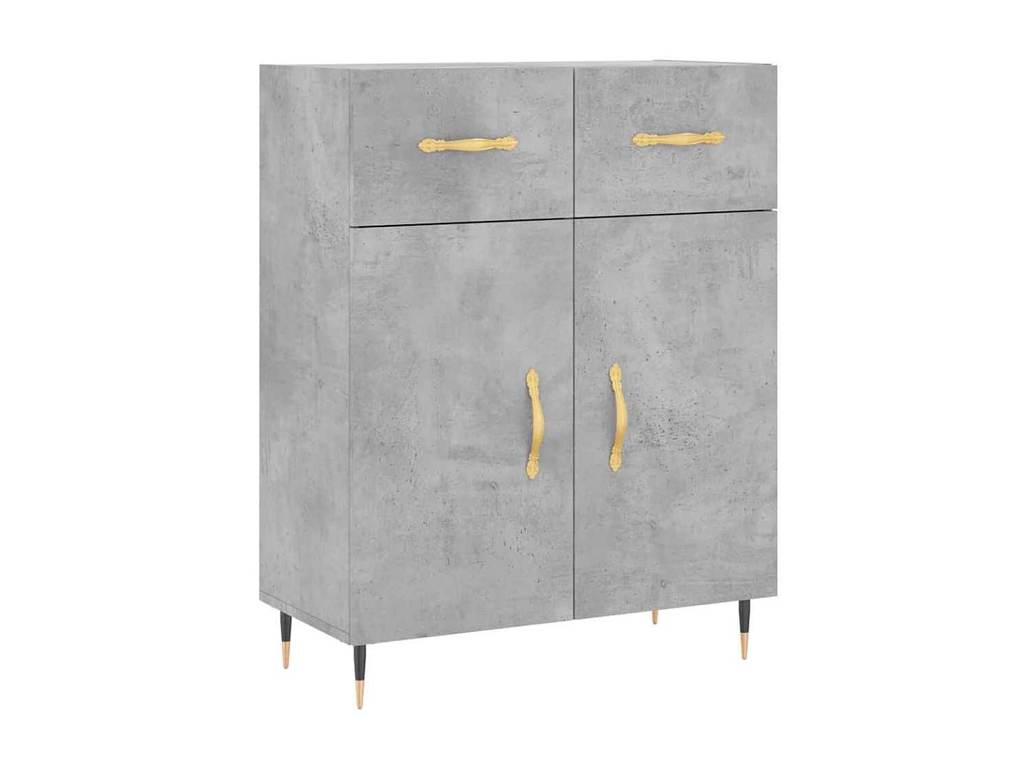 Aparador de madera de ingeniería gris hormigón 69,5x34x90 cm ES25526