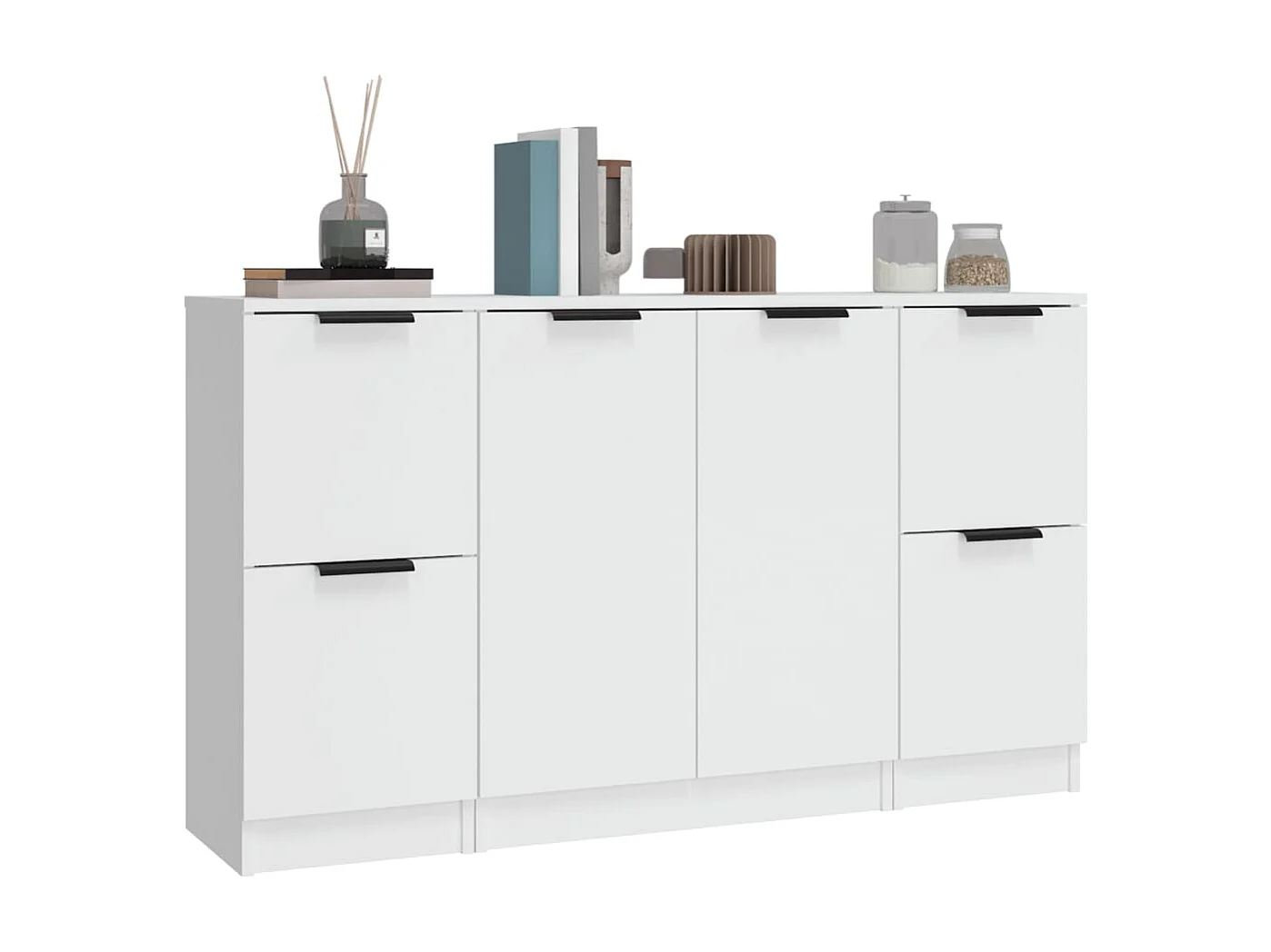 Buffets 3 pcs Blanc Bois d'ingénierie EGER44675
