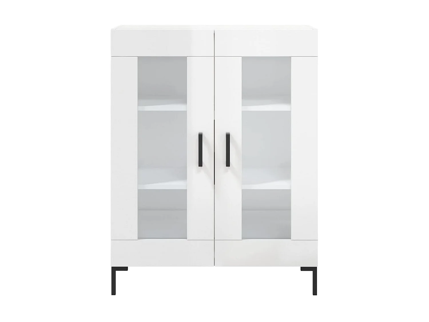 Dressoir 69,5x34x90 cm bewerkt hout hoogglans wit NL246799