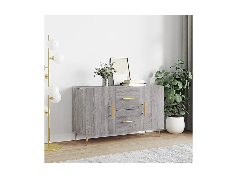 Buffet sonoma gris 100x36x60 cm bois d'ingénierie QWE80282