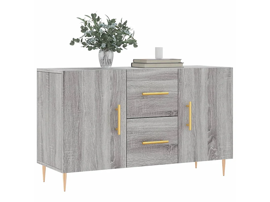 Buffet sonoma gris 100x36x60 cm bois d'ingénierie QWE80282