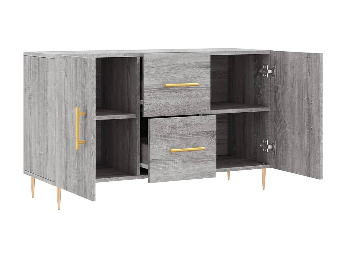 Buffet sonoma gris 100x36x60 cm bois d'ingénierie QWE80282