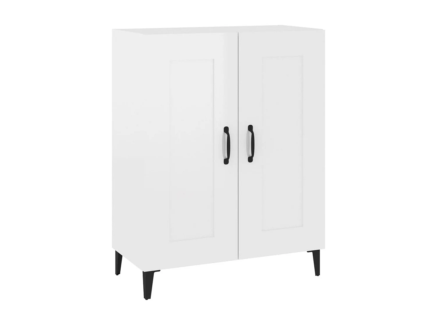 Dressoir 69,5x34x90 cm bewerkt hout hoogglans wit NL299278