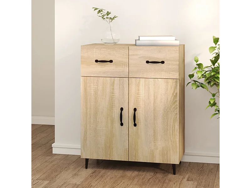 Buffet chêne sonoma 69,5x34x90 cm bois d'ingénierie EGER37561