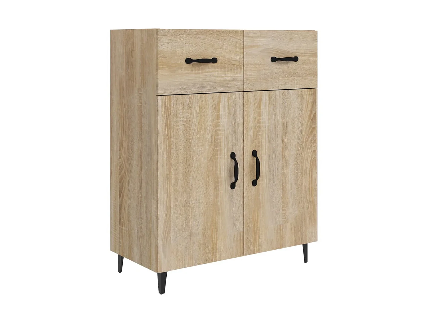 Dressoir 69,5x34x90 cm bewerkt hout sonoma eikenkleurig NL49070