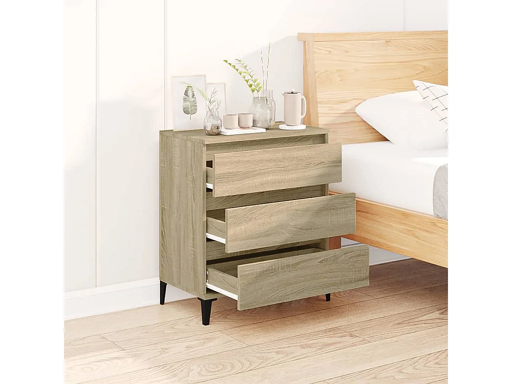 Buffet Chêne sonoma 60x35x70 cm Bois d'ingénierie EGER43214