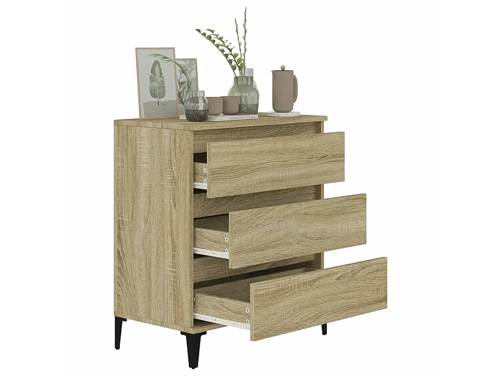 Buffet Chêne sonoma 60x35x70 cm Bois d'ingénierie EGER43214