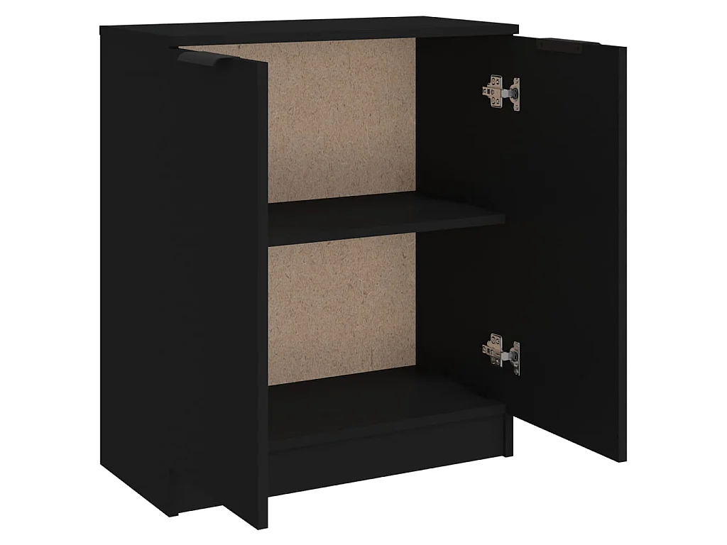 Buffet Noir 60x30x70 cm Bois d'ingénierie EGER76060