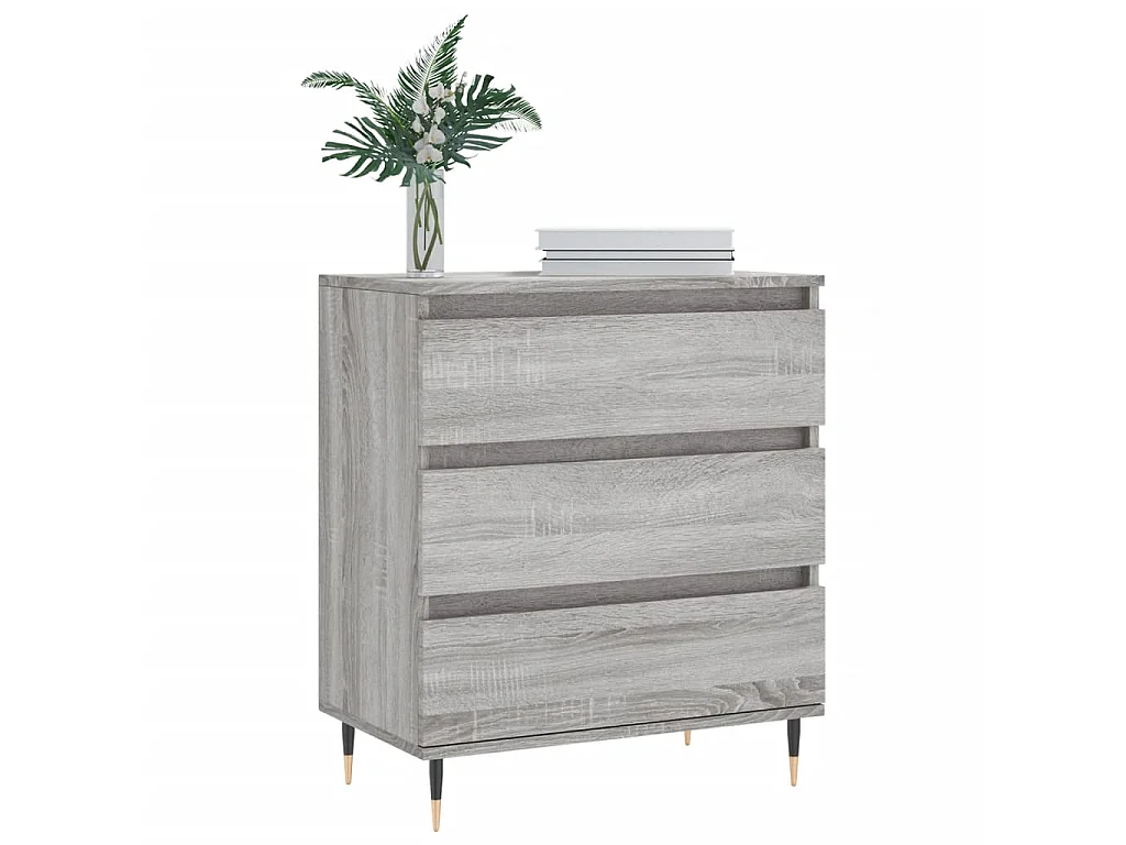 Buffet Sonoma gris 60x35x70 cm Bois d'ingénierie QWE24834