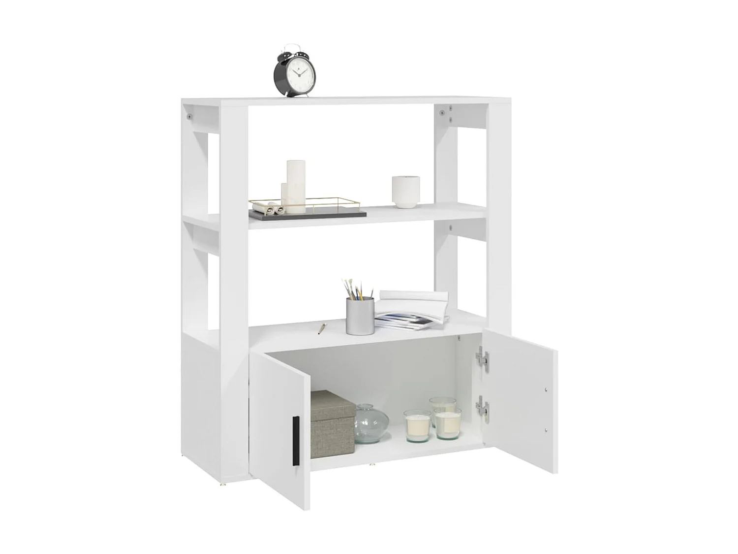 Buffet Blanc 80x30x90 cm Bois d'ingénierie EGER48112