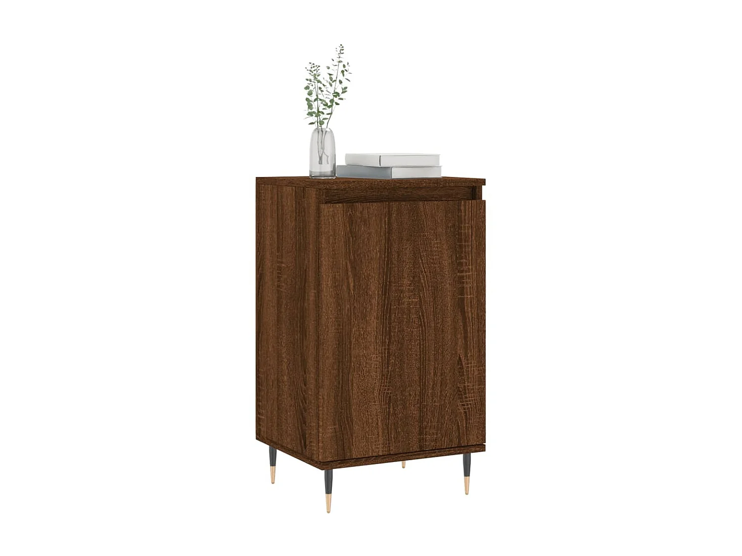 lot de 2 Buffets chêne marron 40x35x70 cm bois d'ingénierie QWE89722