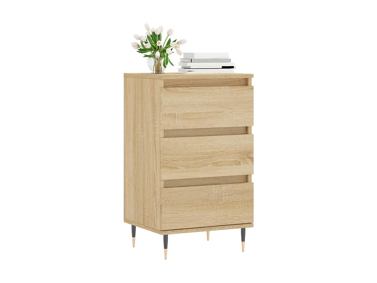 Buffet chêne sonoma 40x35x70 cm bois d'ingénierie QWE97873