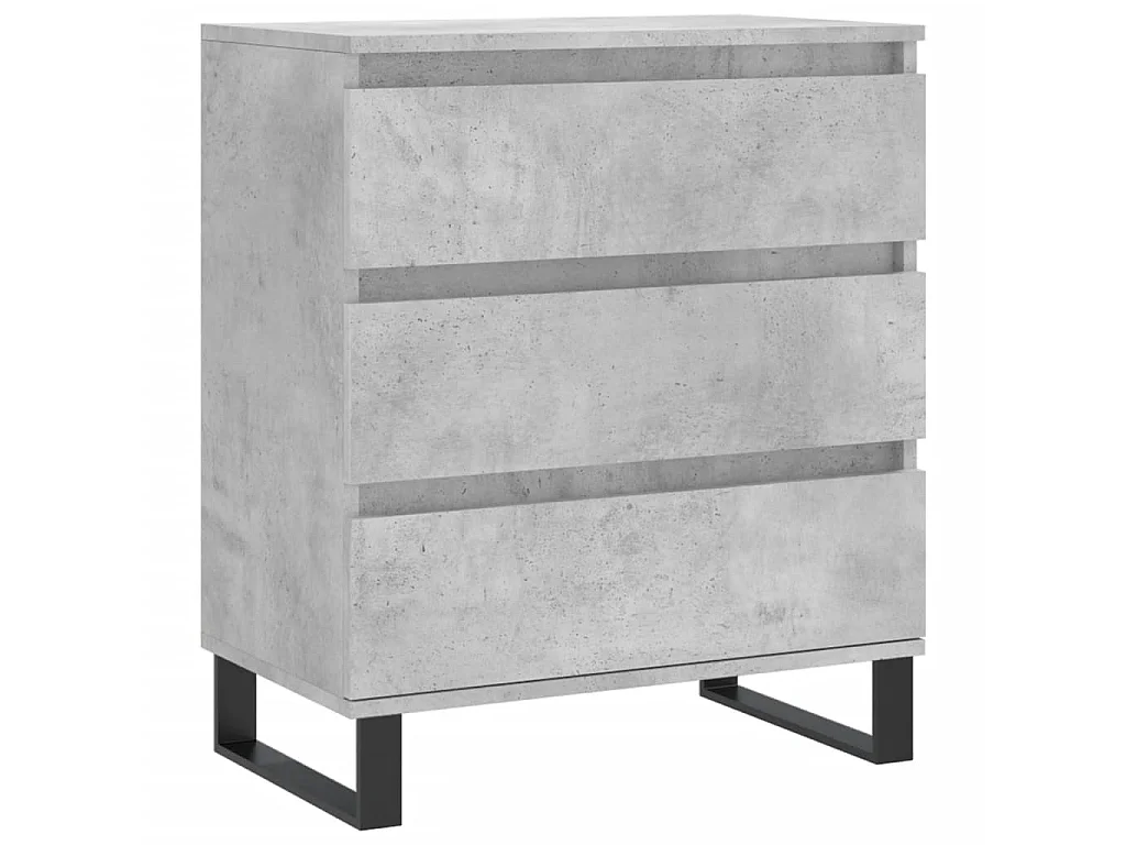 Aparador de madera contrachapada gris hormigón 60x35x70 cm ES37446