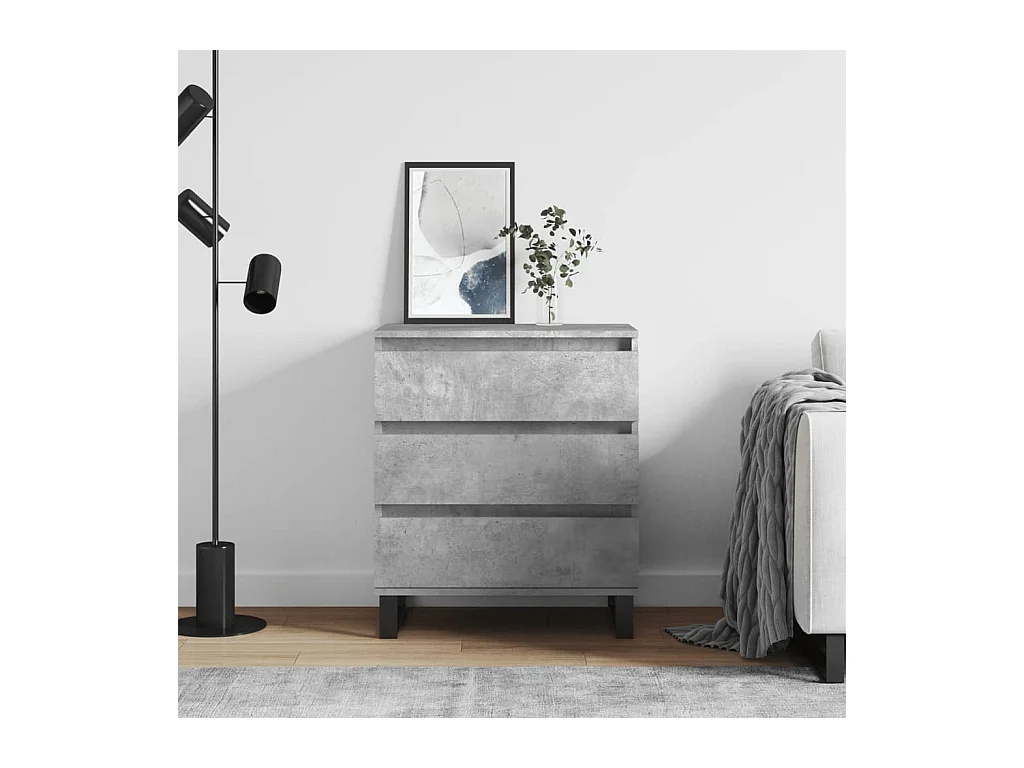 Buffet Gris béton 60x35x70 cm Bois d'ingénierie QWE87051