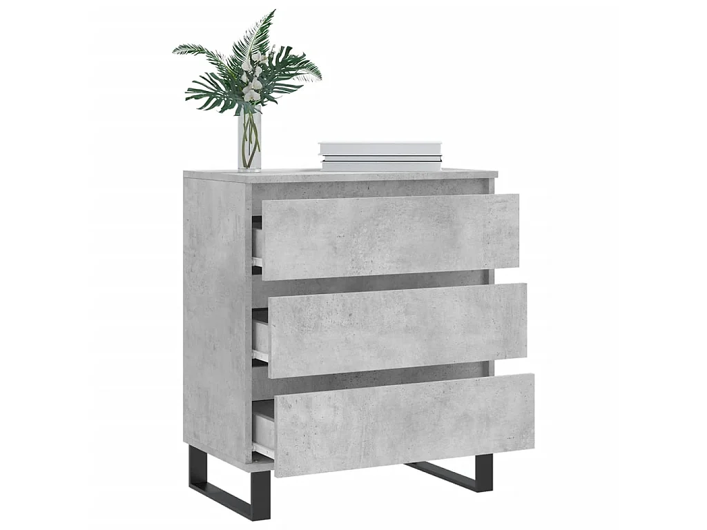 Buffet Gris béton 60x35x70 cm Bois d'ingénierie QWE87051