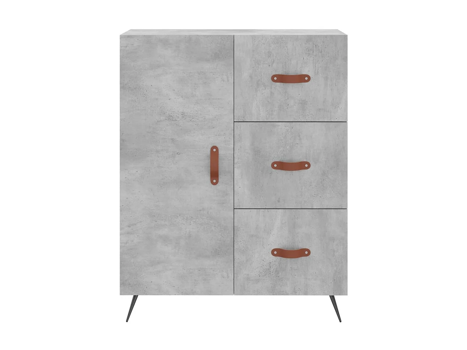 Dressoir 69,5x34x90 cm bewerkt hout betongrijs NL363695