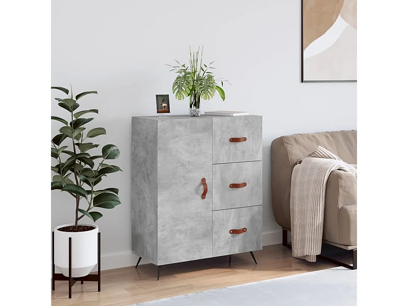 Dressoir 69,5x34x90 cm bewerkt hout betongrijs NL363695